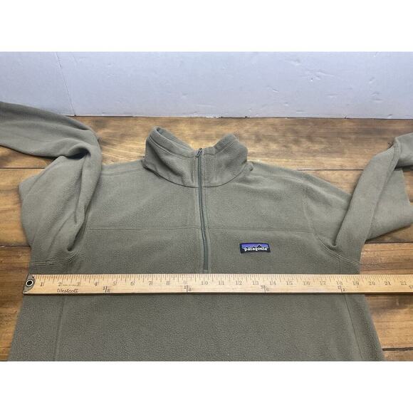Patagonia Sweater Mens Small Olive Green 1/4 Zip Fleece Outdoor - Picture 6 of 10